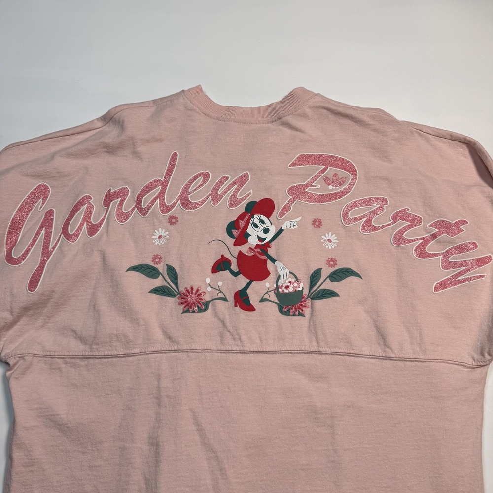 Disney Parks Minnie Flower Garden Shirt Womens M Pink Spirit Jersey Epcot 2019